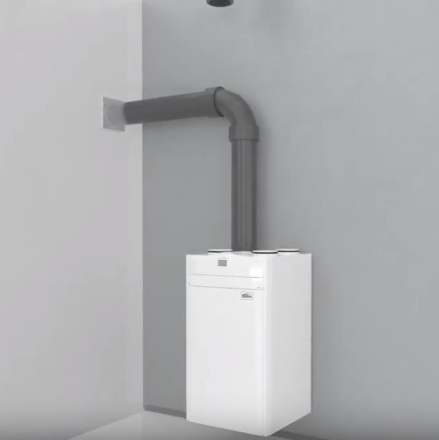 Вентилация на жилищни помещения с Kermi x-well серия S – свързване за разпределение на въздуха