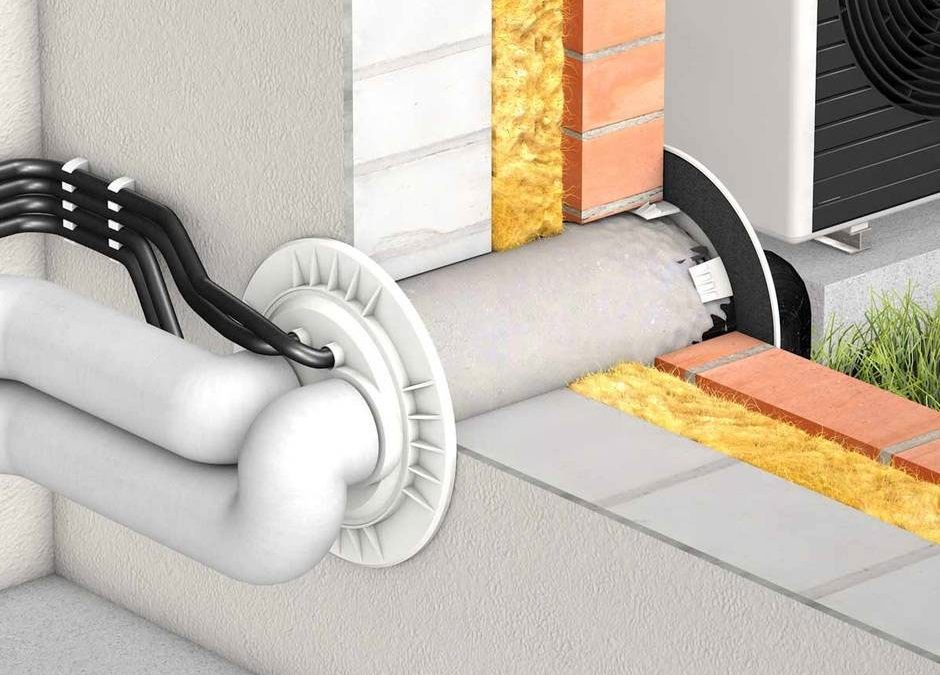 Надземен свързващ канал за термопомпи въздух-вода