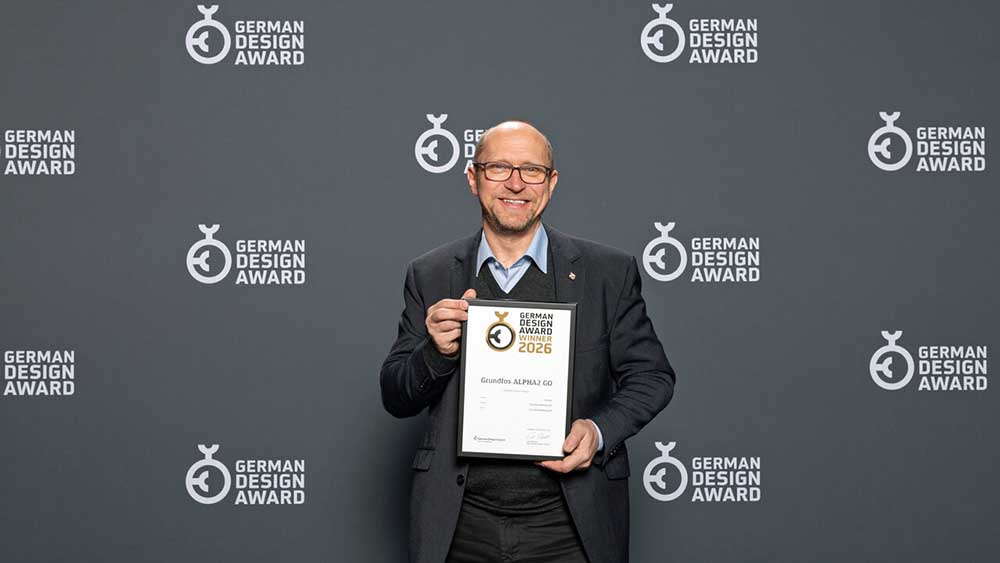 Grundfos спечели German Design Award 2026 с иновативната серия помпи Alpha GO